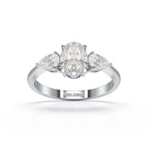 1.3 CT Three Stone Lab Diamond Ring