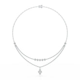 Lab Diamond 2.9 CT Two Layered Necklace Jama Jewels