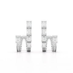 1.53 CT Lab Diamond Emerald Cut Earrings Jama Jewels