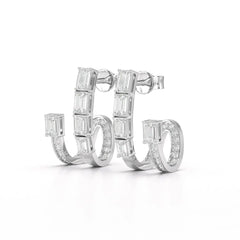1.53 CT Lab Diamond Emerald Cut Earrings Jama Jewels