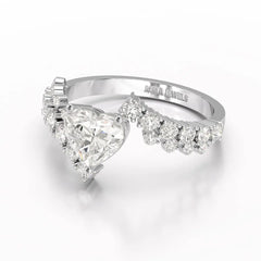 1.57 CT Heart Shaped Lab Diamond Ring Jama Jewels