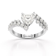 1.57 CT Heart Shaped Lab Diamond Ring Jama Jewels