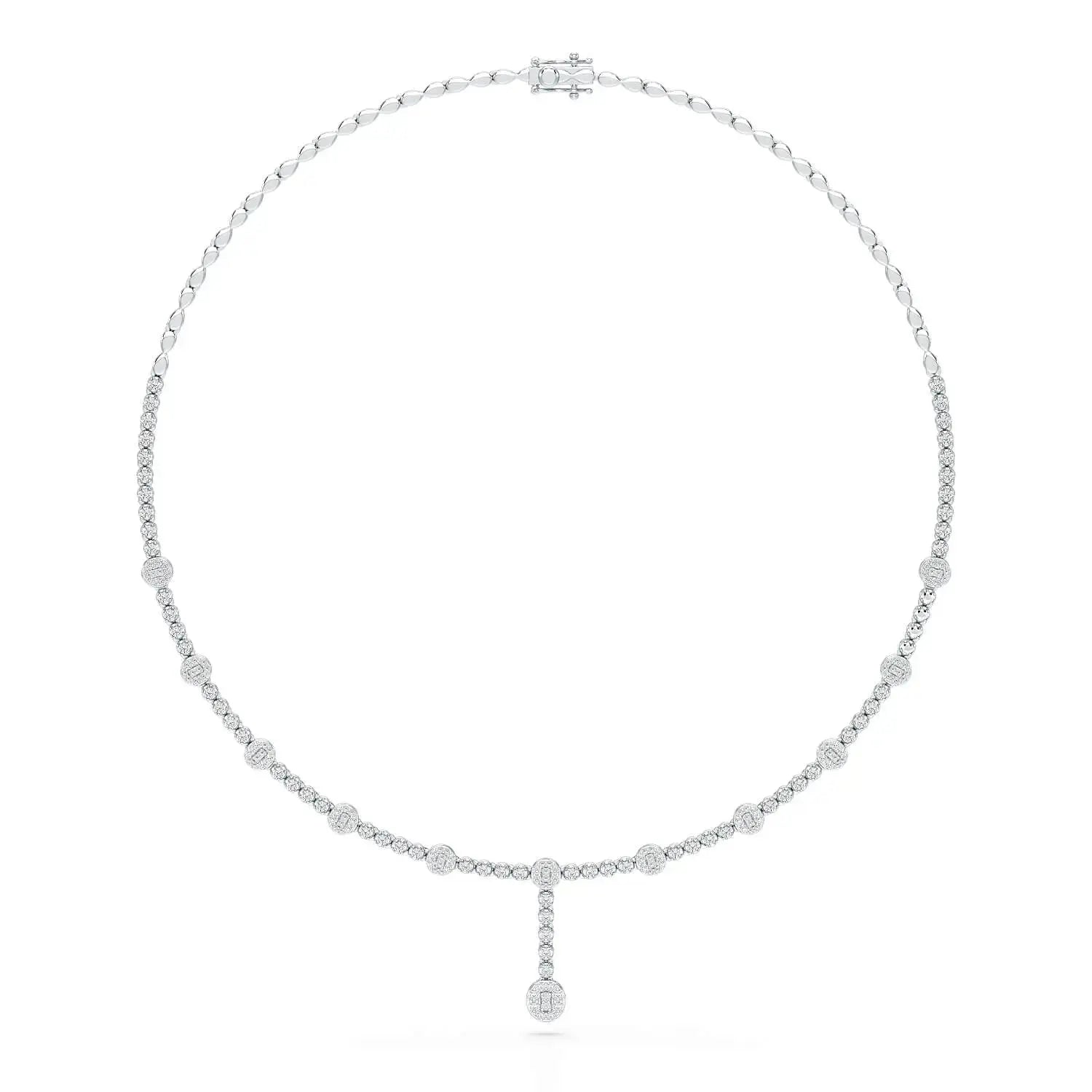 2.4 CT Lab Diamond Drop Necklace Jama Jewels