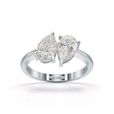 1.6 Carat Pear Cut Lab Diamond Ring
