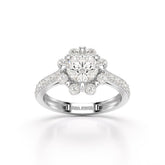 خاتم ألماس صناعي دائري القطع بوزن 1.72 قيراط