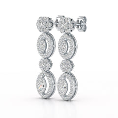 1.74 CT Marquise Cut Lab Diamond Drop Earring