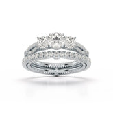 1.78 White Gold Twisted Lab Diamond Ring