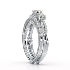 1.78 White Gold Twisted Lab Diamond Ring