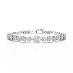 1.78 CT Pear Shape Lab Grown Diamond Bracelet
