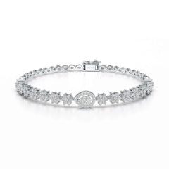 1.78 CT Pear Shape Lab Grown Diamond Bracelet