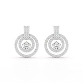 1.86 CT Lab Diamond Circular Stud Earrings Jama Jewels