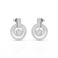 1.86 CT Lab Diamond Circular Stud Earrings Jama Jewels