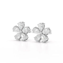 1.82 CT Lab Diamond Pear Cut Stud Earrings Jama Jewels