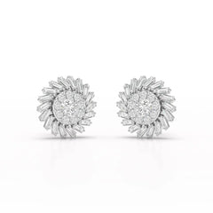 1.9 CT Lab Diamond Taper Stud Earring Jama Jewels