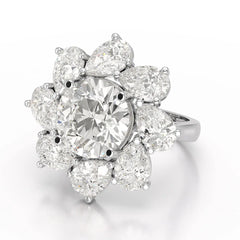 10.43 CT Halo Lab Diamond Ring Jama Jewels