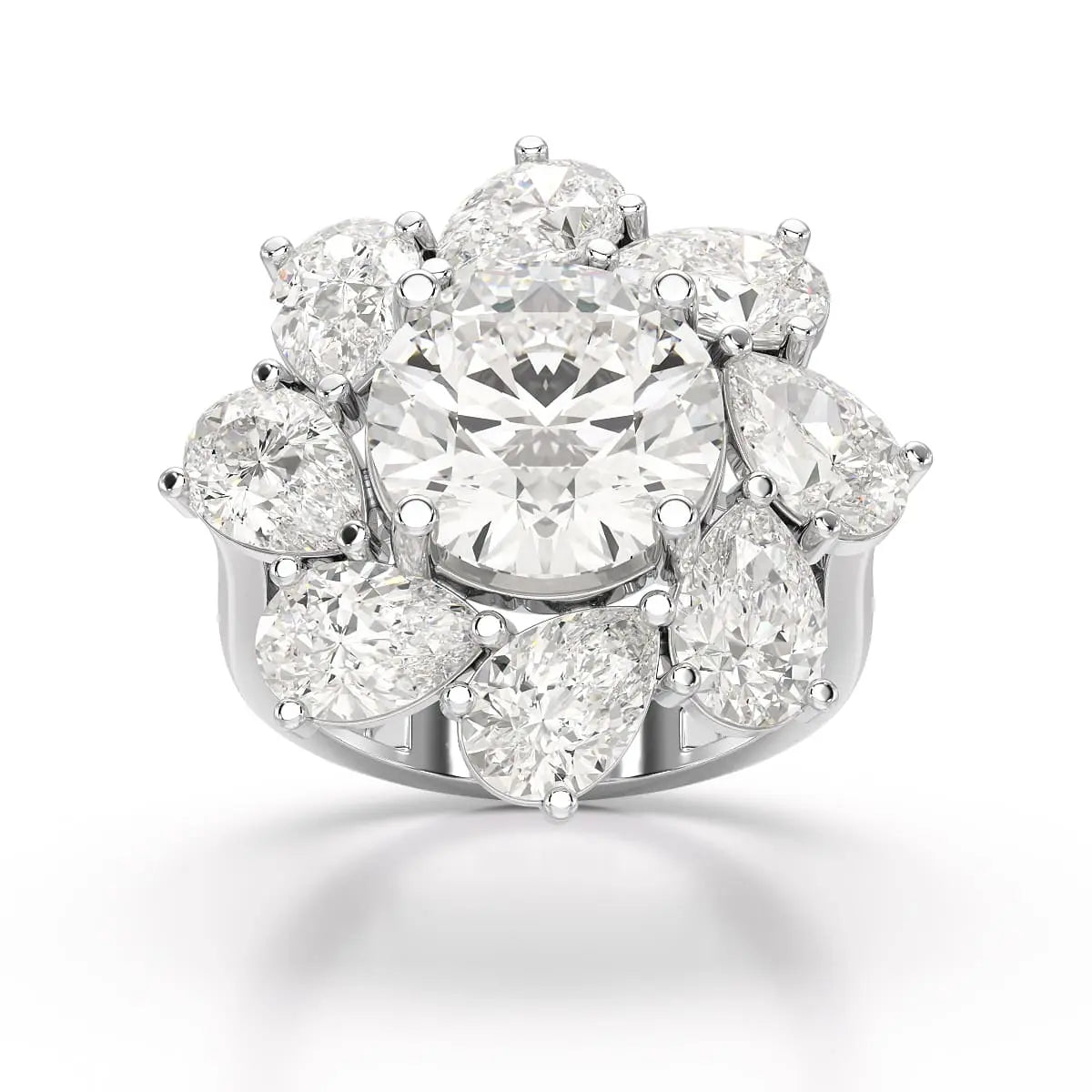 10.43 CT Halo Lab Diamond Ring Jama Jewels