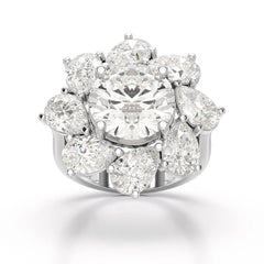 10.43 CT Halo Lab Diamond Ring Jama Jewels
