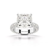 11 CT Lab Diamond Cushion Cut Ring Jama Jewels