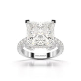 11.42 CT Lab Diamond Princess Cut Hidden Halo Ring Jama Jewels