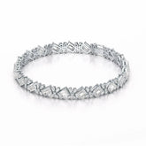 11.95 CT Emerald and Pear Cut Lab Diamond Bracelet Jama Jewels