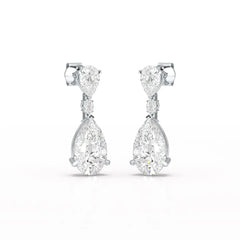 11.9 CT Pear Cut Lab Diamond Drop Earring Jama Jewels