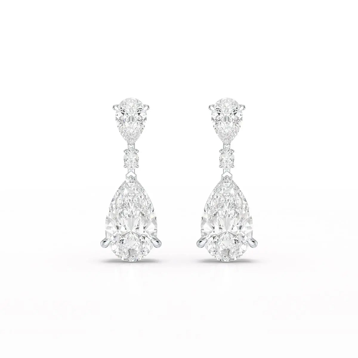 11.9 CT Pear Cut Lab Diamond Drop Earring Jama Jewels