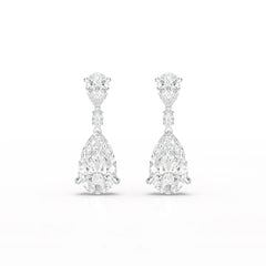 11.9 CT Pear Cut Lab Diamond Drop Earring Jama Jewels