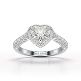 1.73 CT Heart Cut Lab Diamond Engagement Ring - Jama Jewels