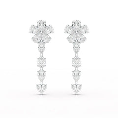 12.2 CT Pear Cut Lab Diamond Drop Earring Jama Jewels