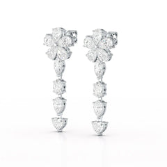 12.2 CT Pear Cut Lab Diamond Drop Earring Jama Jewels