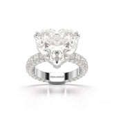12.33 CT Hidden Halo Lab Diamond Heart Cut Ring Jama Jewels