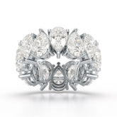 13.3 CT Pear Cut Full Eternity Lab Diamond Ring