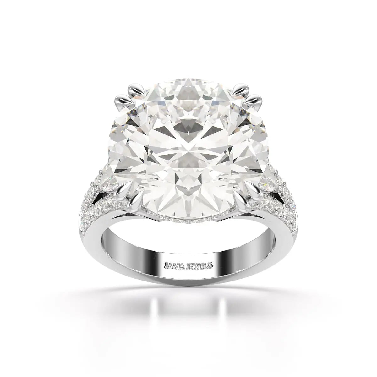 12.75 CT Round Cut Solitaire Lab Diamond Ring Jama Jewels