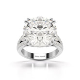 خاتم ألماس صناعي دائري القطع بوزن 12.75 قيراط