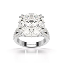 12.75 CT Round Cut Solitaire Lab Diamond Ring Jama Jewels