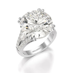 12.75 CT Round Cut Solitaire Lab Diamond Ring Jama Jewels