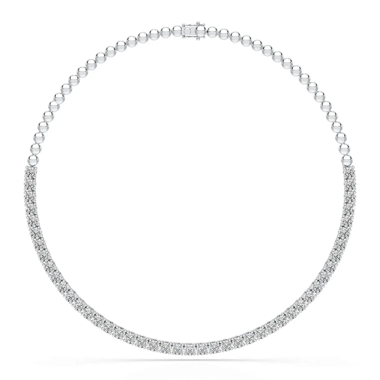 15.86 CT Round Brilliant Riviere Lab Diamond Necklace