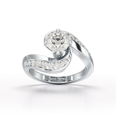خاتم خطوبة من Lab Diamond Twist 1.61 قيراط - جواهر جاما