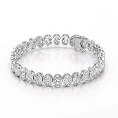 16 CT Lab Diamond Oval Cut Tennis Bracelet Jama Jewels