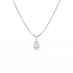 1 Carat Pear Shape Lab Diamond Pendant