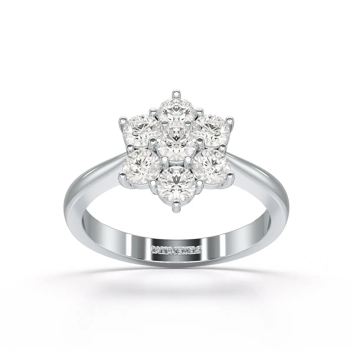 1 Carat Round Cut Lab Diamond Ring