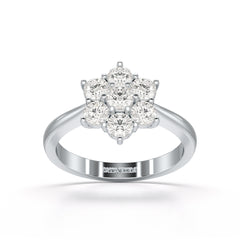 1 Carat Round Cut Lab Diamond Ring
