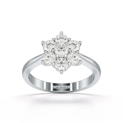 1 Carat Round Cut Lab Diamond Ring