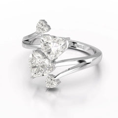 2.04 CT Heart Cut Lab Diamond Ring Jama Jewels