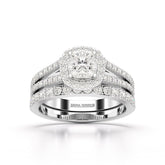 2.12 CT Cushion Cut Halo Lab Diamond Ring
