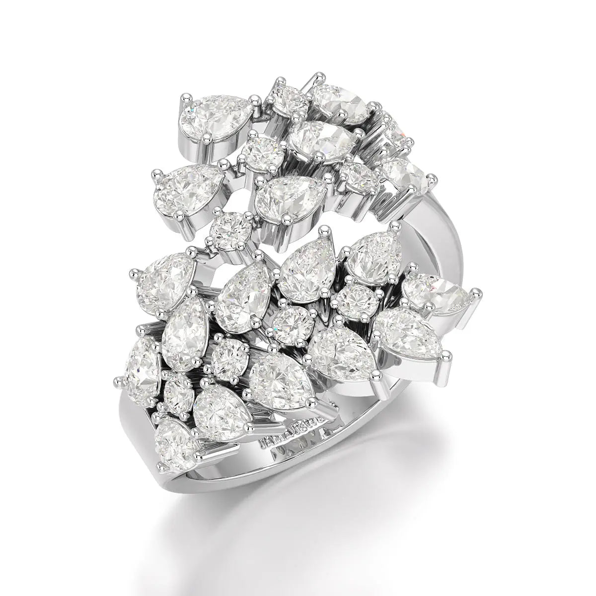 2.1 CT Lab Diamond Pear Cut Fancy Ring Jama Jewels