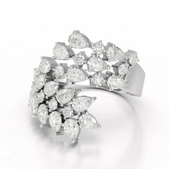 2.1 CT Lab Diamond Pear Cut Fancy Ring Jama Jewels