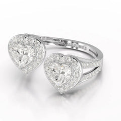 2.22 CT Heart Cut Lab Diamond Ring Jama Jewels