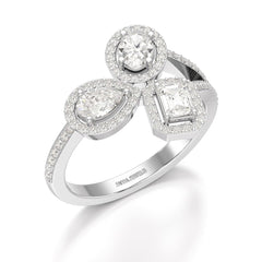2.23 CT Lab Diamond Halo Ring