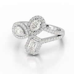 2.23 CT Lab Diamond Halo Ring